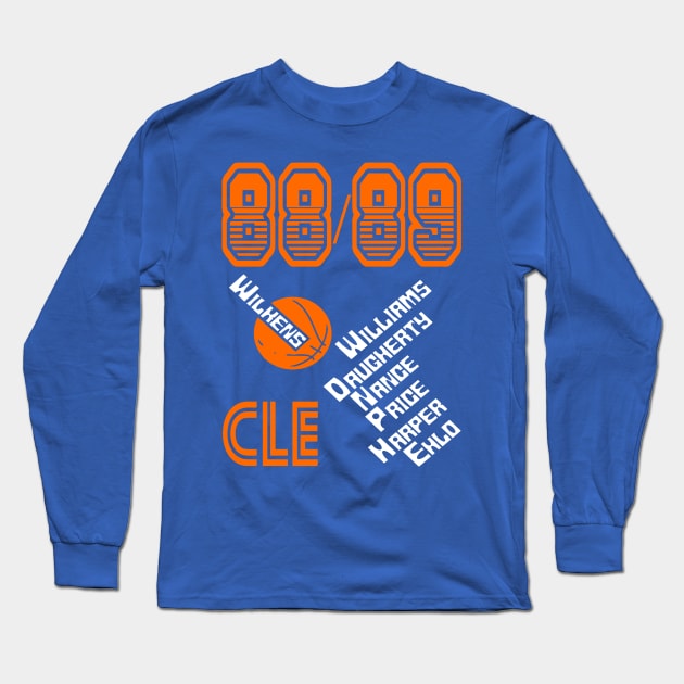 1988-89 Cleveland Cavaliers Long Sleeve T-Shirt by Pastime Pros